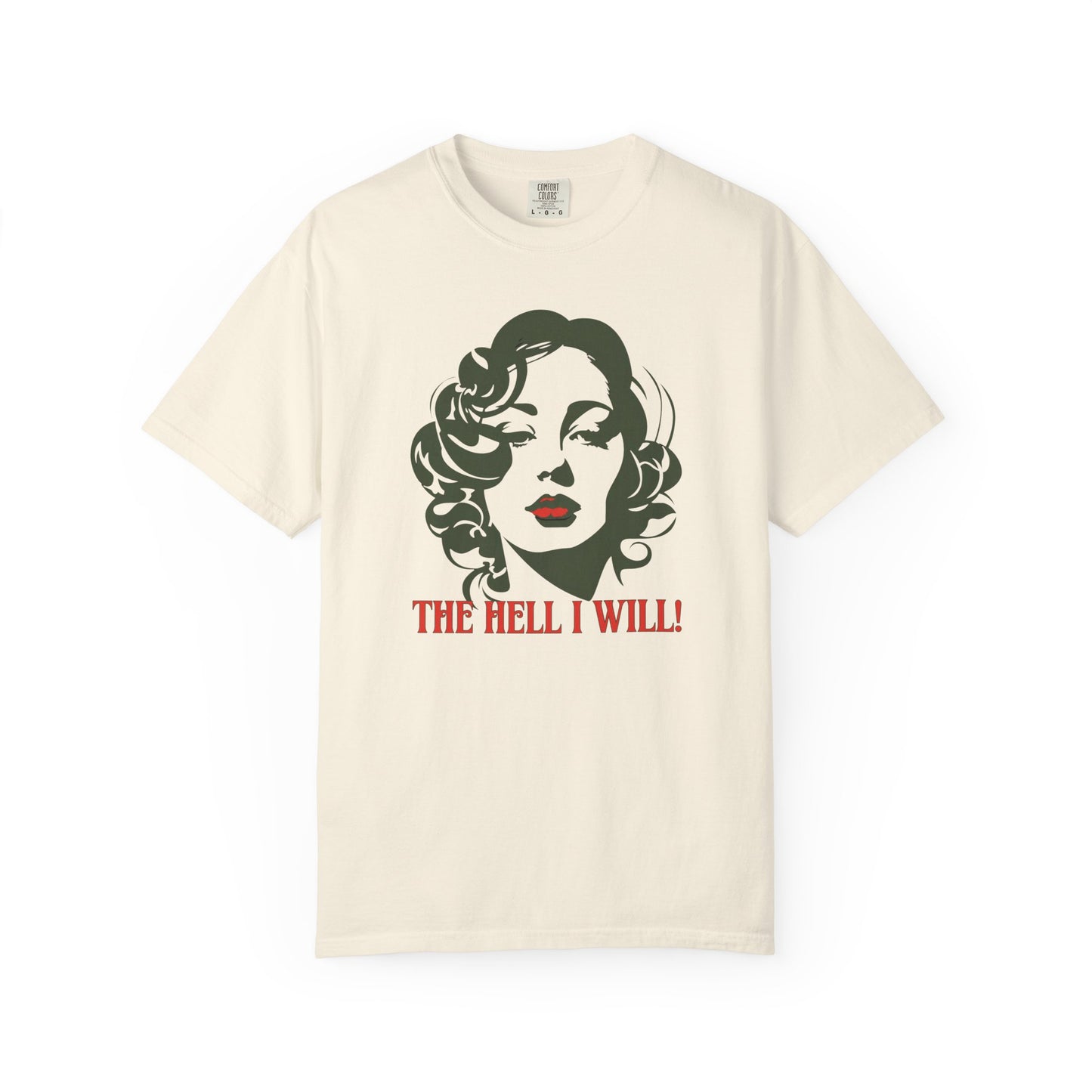Retro Glam T-Shirt "The Hell I Will!" - Vintage Marilyn-Style Graphic Tee