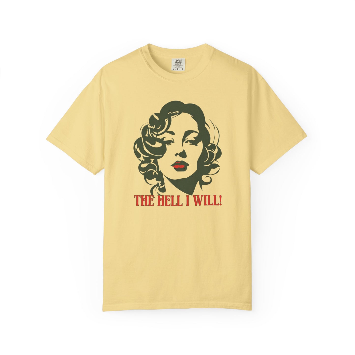 Retro Glam T-Shirt "The Hell I Will!" - Vintage Marilyn-Style Graphic Tee
