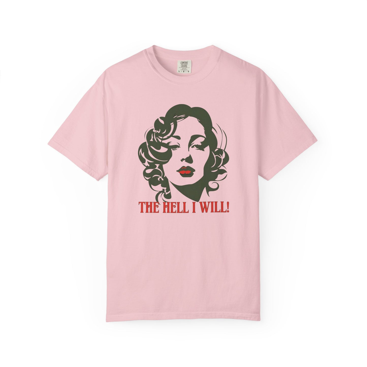 Retro Glam T-Shirt "The Hell I Will!" - Vintage Marilyn-Style Graphic Tee